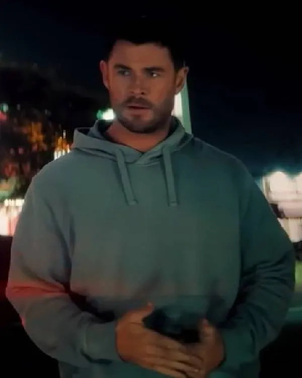 Crime 101 Chris Hemsworth Grey Hoodie