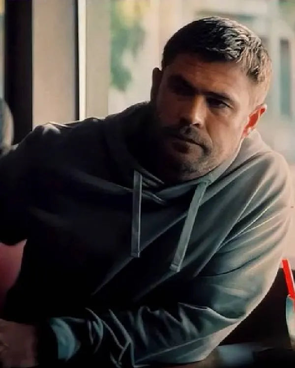 Crime 101 Chris Hemsworth Grey Hoodie