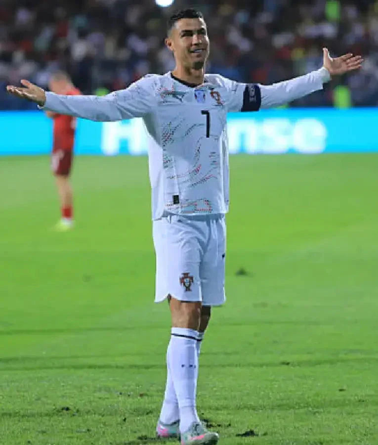 Cristiano Ronaldo FIFA World Cup 2026 Qualifier Portugal White Jersey USA Jackets
