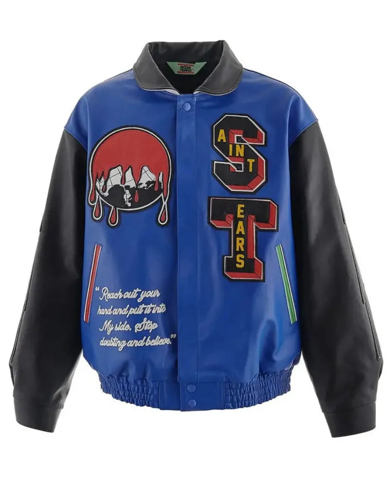 DENIM TEARS x SAINT Mxxxxxx HOLY GRAIL Varsity Jacket