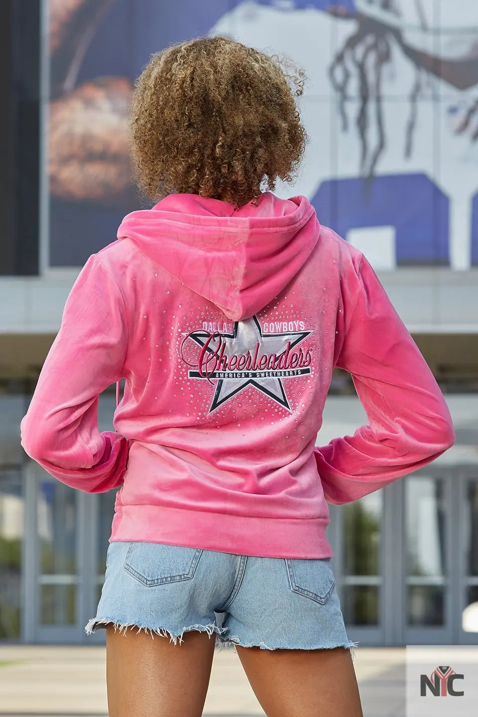 Dallas Cowboys Cheerleader Pink Hoodie Clanton Jacket