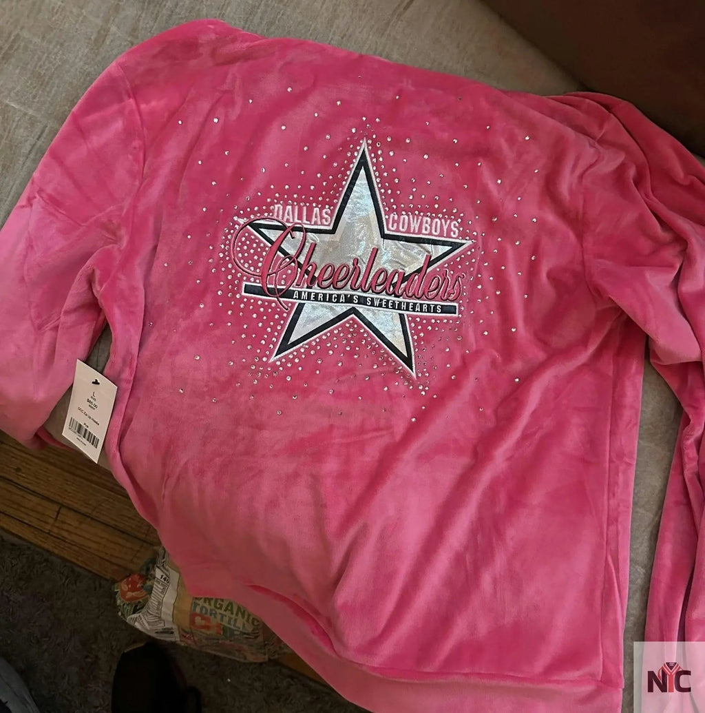 Dallas Cowboys Cheerleader Pink Hoodie Clanton Jacket