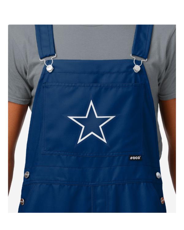 Dallas Cowboys Men’s Solid Wordmark Bib Overalls