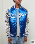 Dallas Dodger La Blue and Grey Varsity Jacket Clanton Jacket