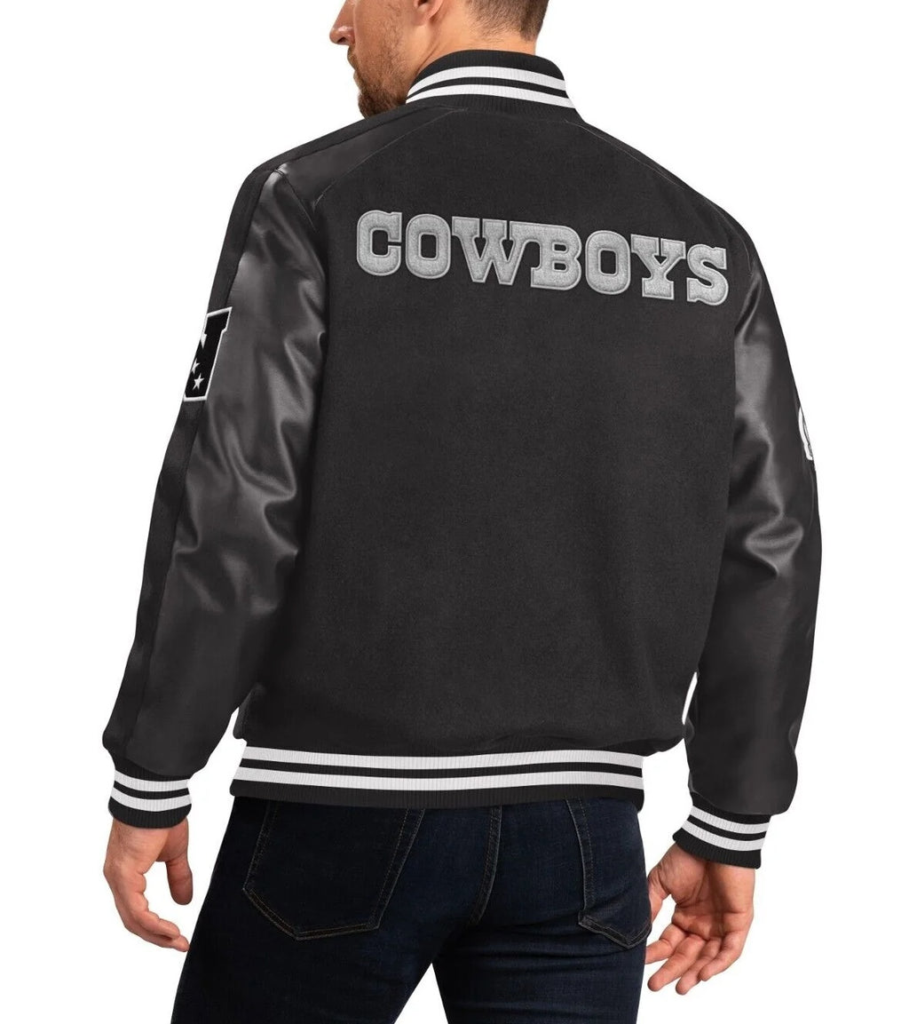 Dallas Cowboys Black Quicksnap Varsity Jacket WorthVee
