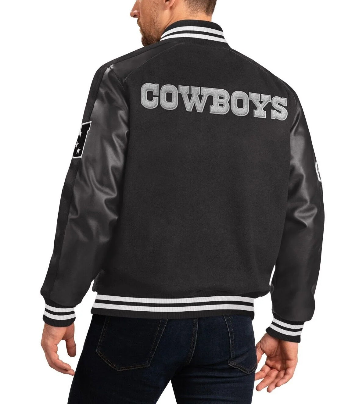 Dallas Cowboys Black Quicksnap Varsity Jacket WorthVee