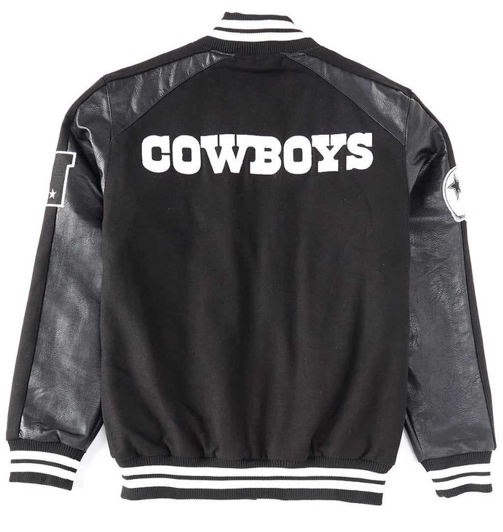 Dallas Cowboys Black Quicksnap Varsity Jacket WorthVee