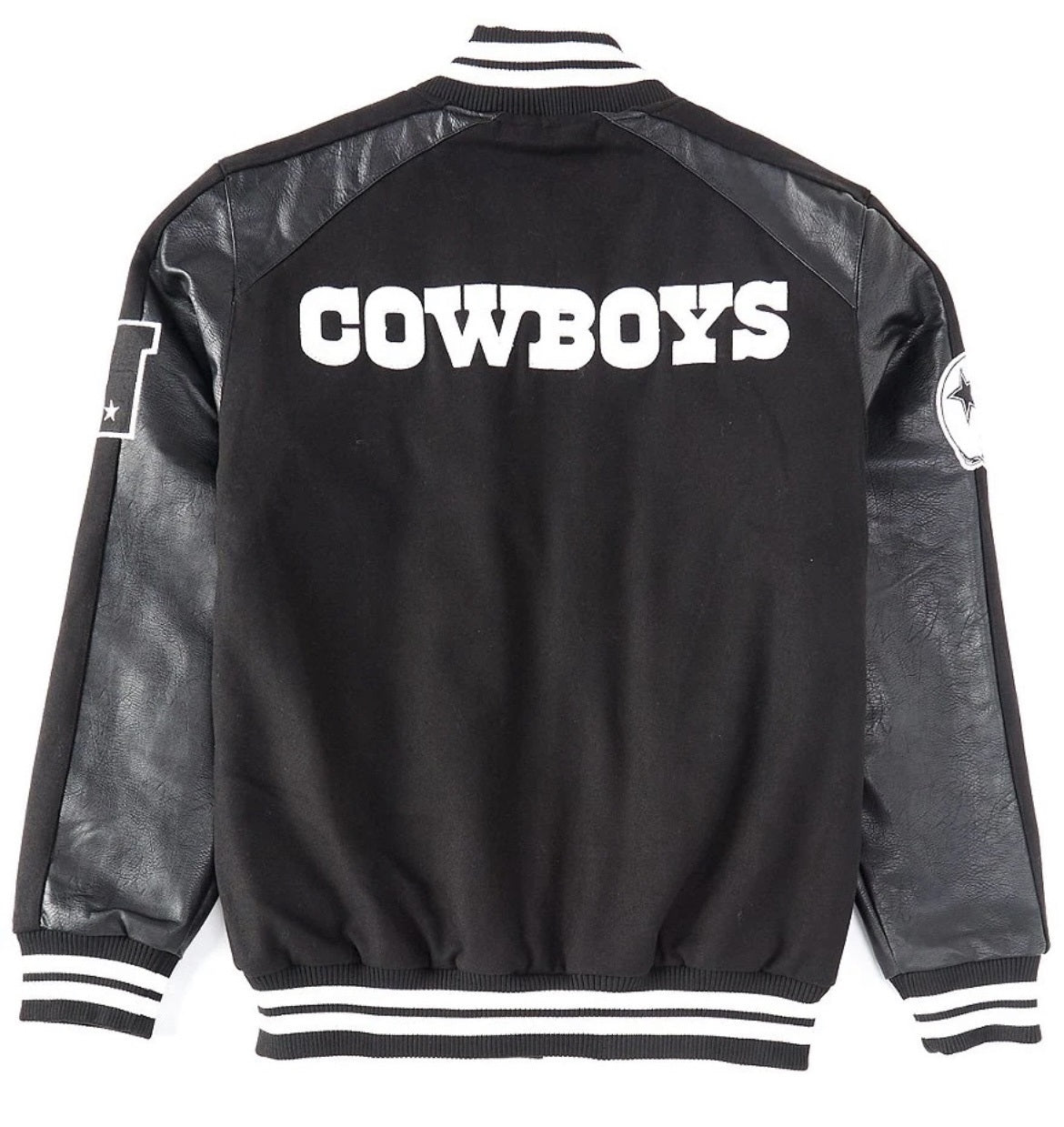 Dallas Cowboys Black Quicksnap Varsity Jacket WorthVee