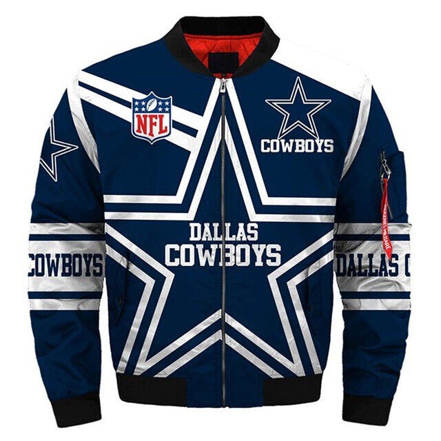 Dallas Cowboys Blue Bomber Jacket WorthVee