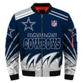 Dallas Cowboys Blue and White Bomber Jacket WorthVee