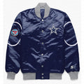 Dallas Cowboys Blue Bomber Snap-Front Jacket WorthVee
