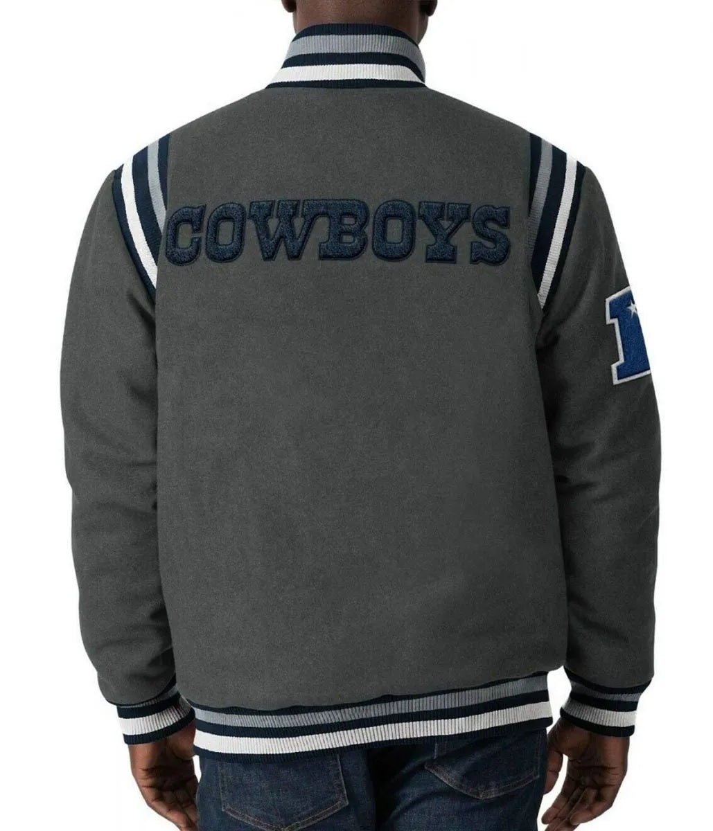 Dallas Cowboys Gray Varsity Wool Jacket WorthVee