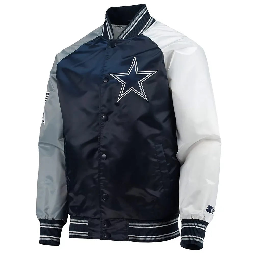 Dallas Cowboys The Reliever Varsity Satin Jacket WorthVee