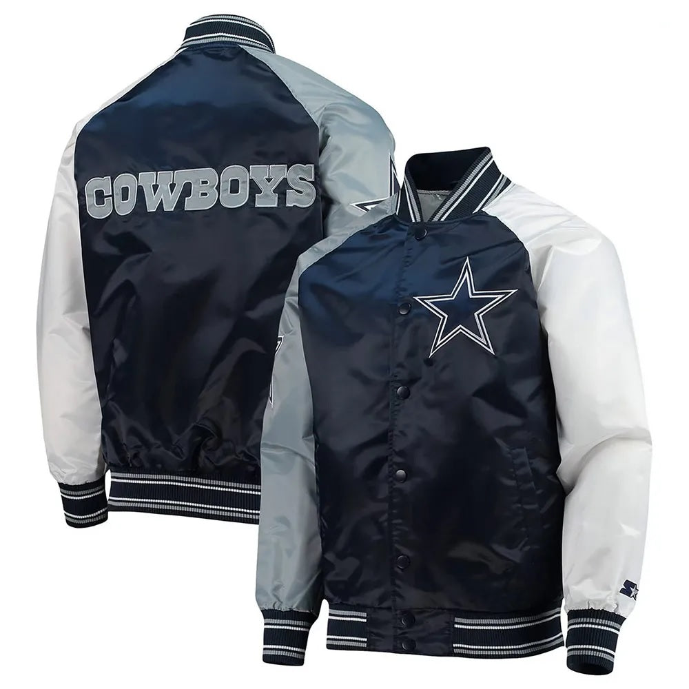 Dallas Cowboys The Reliever Varsity Satin Jacket WorthVee