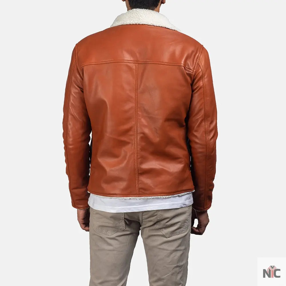 Dan Frost Tan Shearling Jacket Clanton Jacket