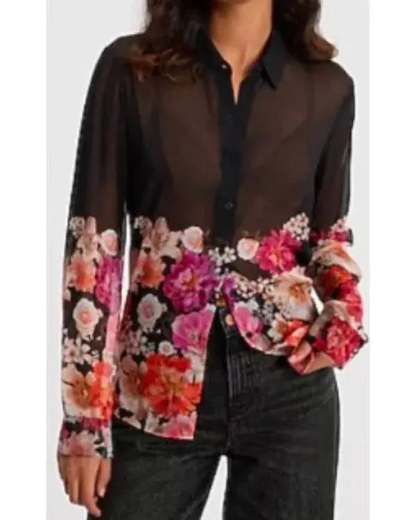 Dance Moms A New Era S02 Gloria Hampton Black & Pink Floral Blouse WorthVee