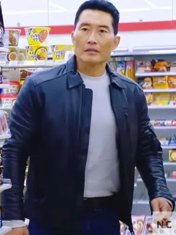 Daniel Dae Kim Butterfly Black Leather Jacket Clanton Jacket