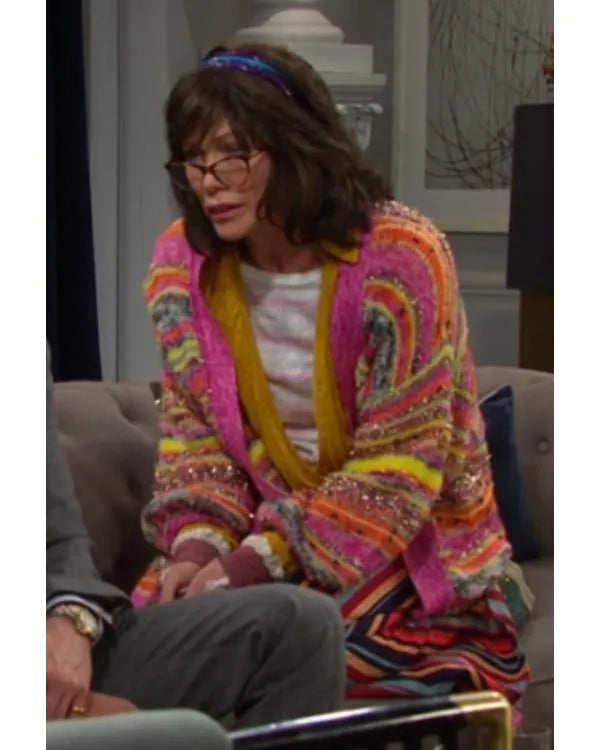 Days of Our Lives 2026 Eileen Davidson Striped Knit Cardigan