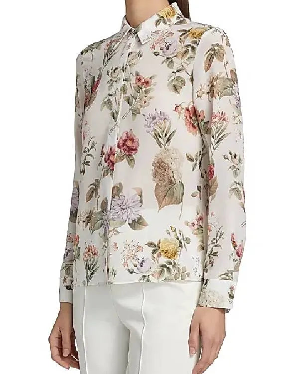 Days of Our Lives Gwen Rizczech White Floral Print Shirt
