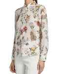 Days of Our Lives Gwen Rizczech White Floral Print Shirt