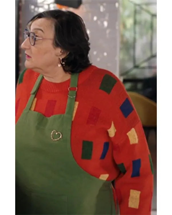 Demain Nous Appartient 2026 Catherine Benguigui Orange Jumper