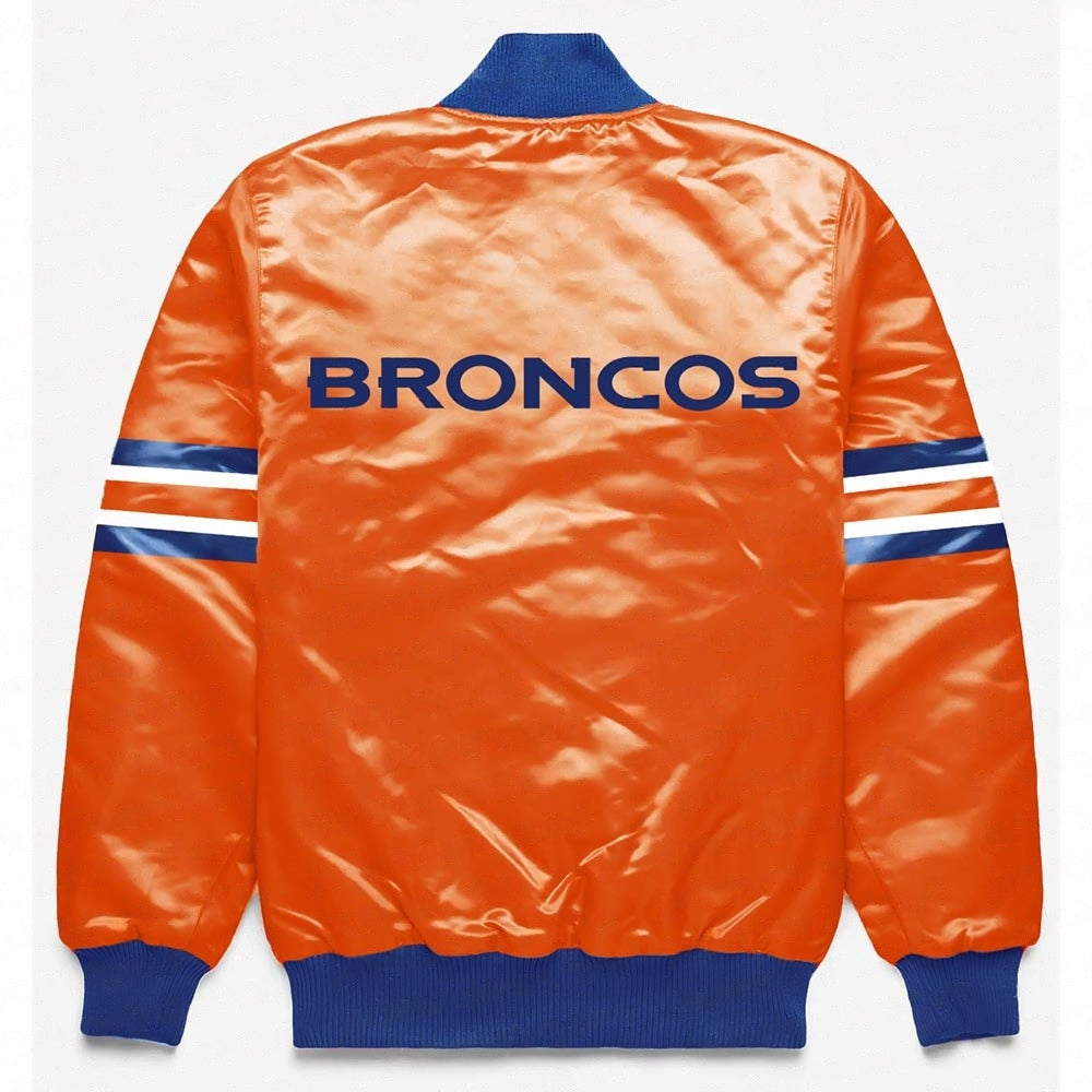 Denver Broncos Button Down Orange Jacket WorthVee