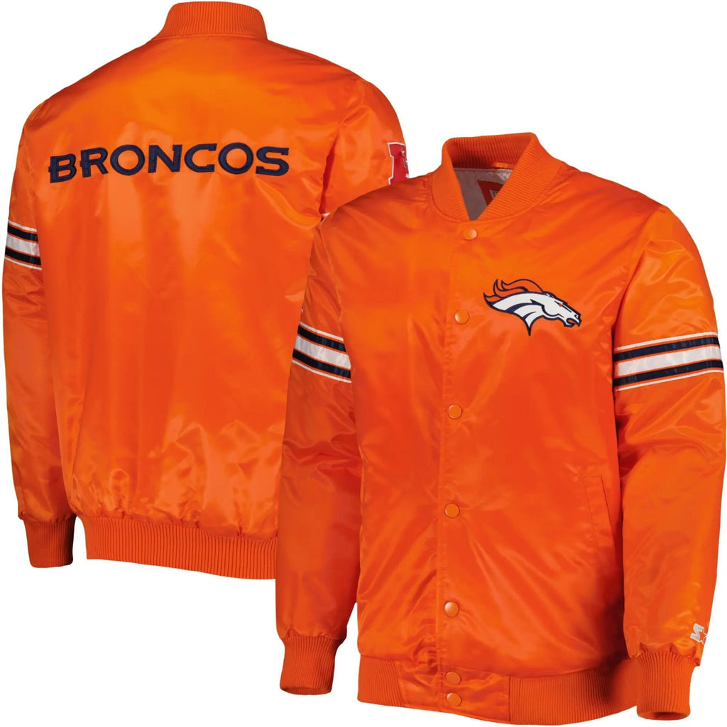 Denver Broncos Football Team Players Orange Varsity Jacket WorthVee