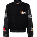 Denver Broncos Jeff Hamilton Wool and Leather Varsity Jacket WorthVee