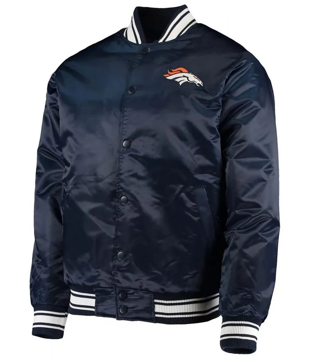 Denver Broncos Locker Room Full-Snap Satin Jacket WorthVee