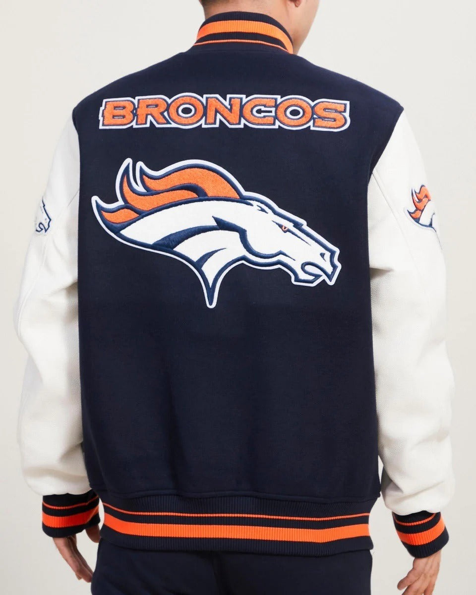 Denver Broncos Mash Up Wool Varsity Jacket WorthVee
