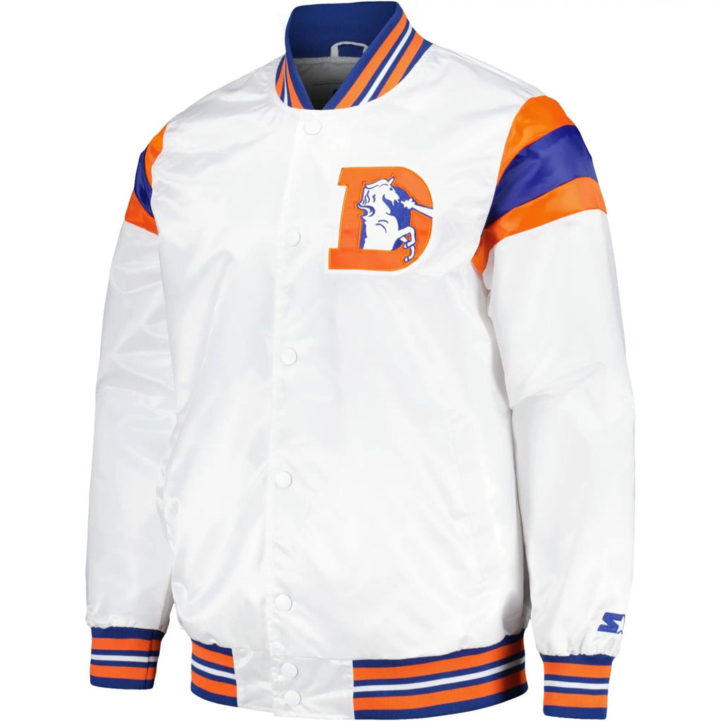 Denver Broncos Vintage Satin Varsity Jacket WorthVee