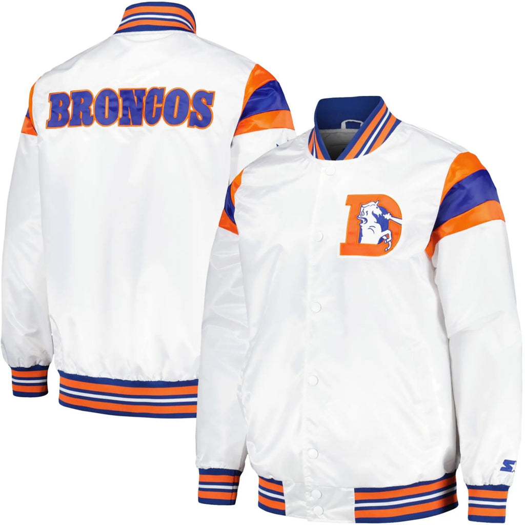 Denver Broncos Vintage Satin Varsity Jacket WorthVee