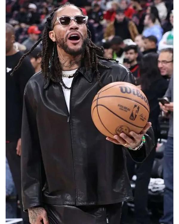 Derrick Rose Retirement 2026 Black Leather Jacket WorthVee