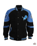 Detroit Lions Black G-III Suede Jacket Clanton Jacket