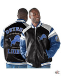 Detroit Lions Home Team Leather Jacket Clanton Jacket