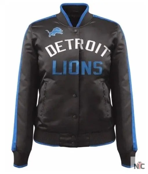 Detroit Lions Show Time Satin Jacket Clanton Jacket
