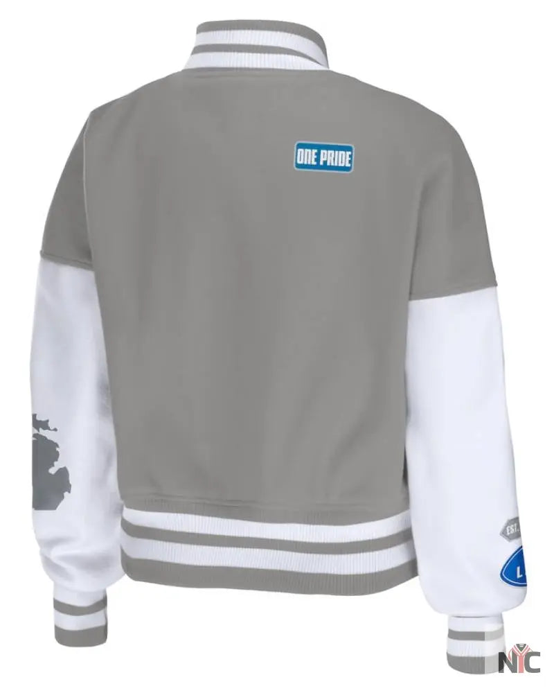 Detroit Lions Women’s Full-Zip Varsity Jacket Clanton Jacket