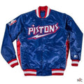 Detroit Pistons Classic Varsity Satin Jacket Clanton Jacket