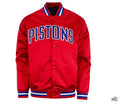 Detroit Pistons Red Lightweight Satin Jacket Clanton Jacket