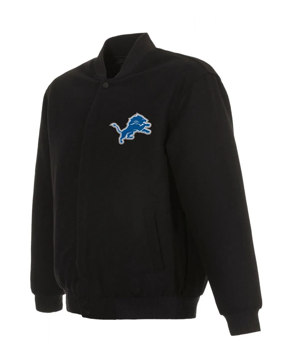 Detroit Lions Black Wool Jacket WorthVee