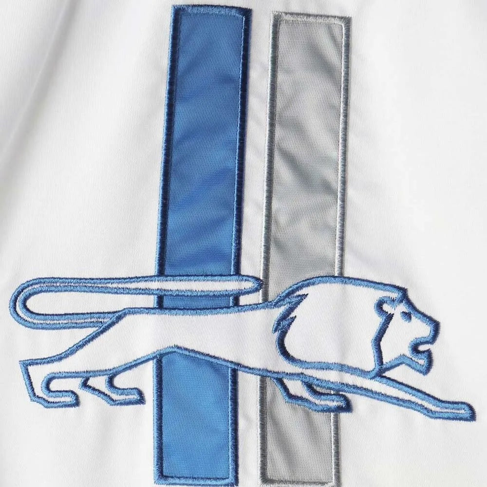 Detroit Lions Clean Up Throwback Satin Jacket WorthVee