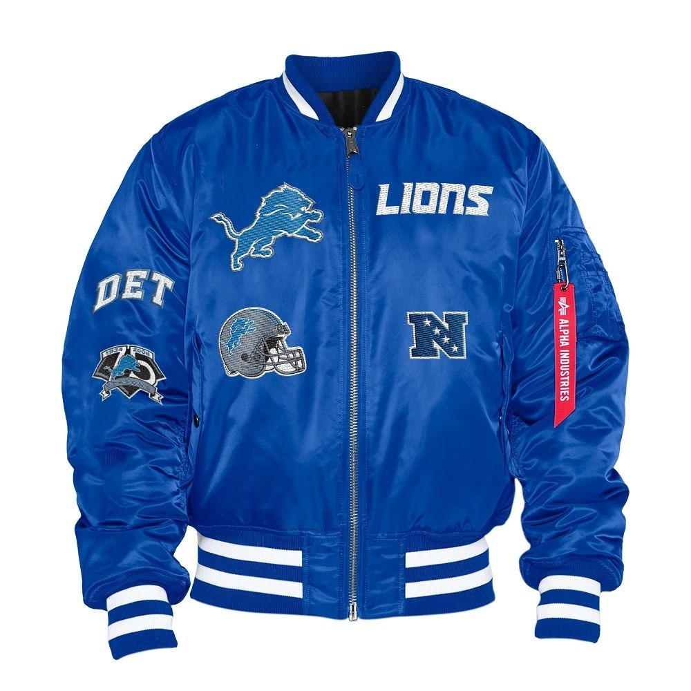 Detroit Lions Ma-1 Bomber Jacket WorthVee