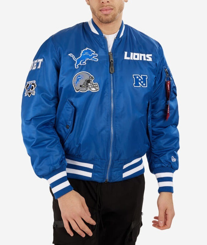 Detroit Lions Ma-1 Bomber Jacket WorthVee