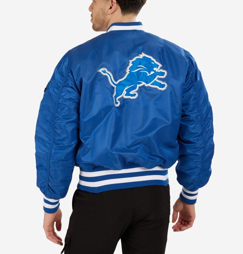 Detroit Lions Ma-1 Bomber Jacket WorthVee