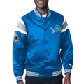 Detroit Lions Midweight Blue Satin Jacket