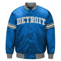 Detroit Lions Striped Blue Satin Jacket WorthVee