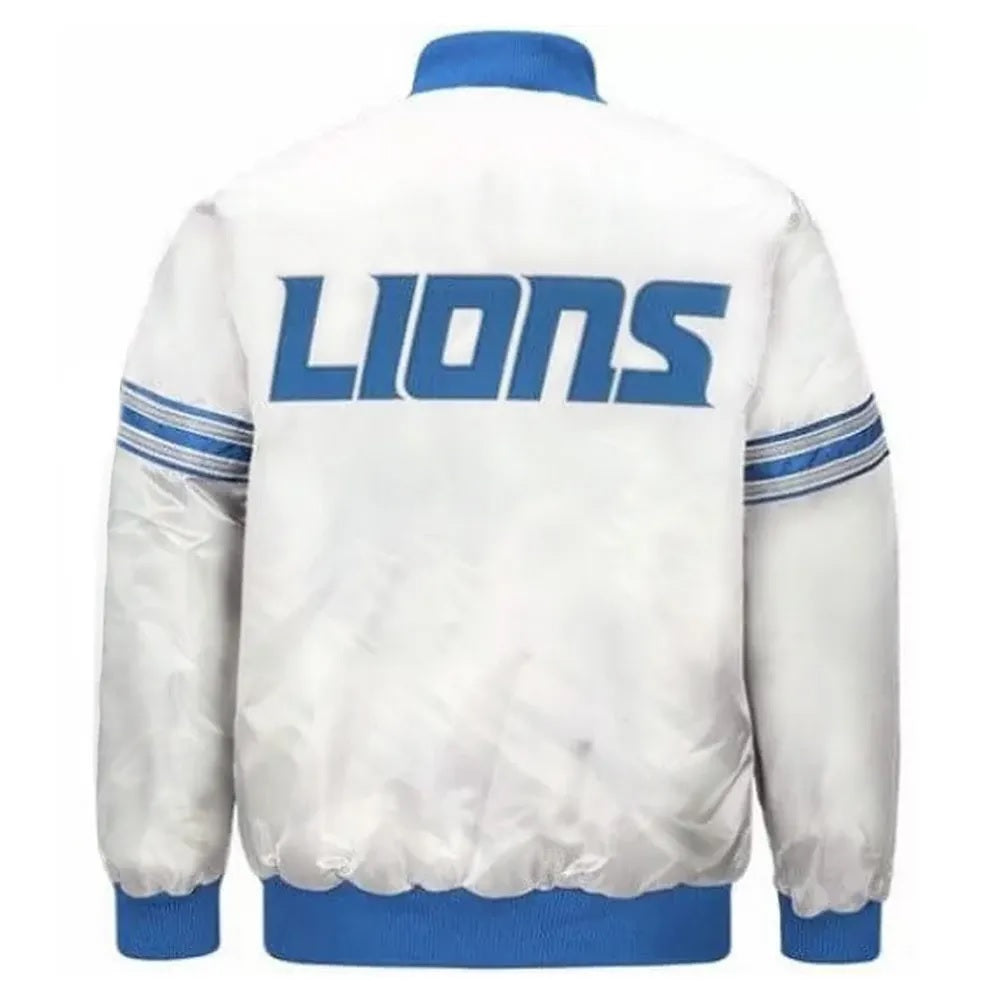 Detroit Lions Striped Bomber Jacket WorthVee