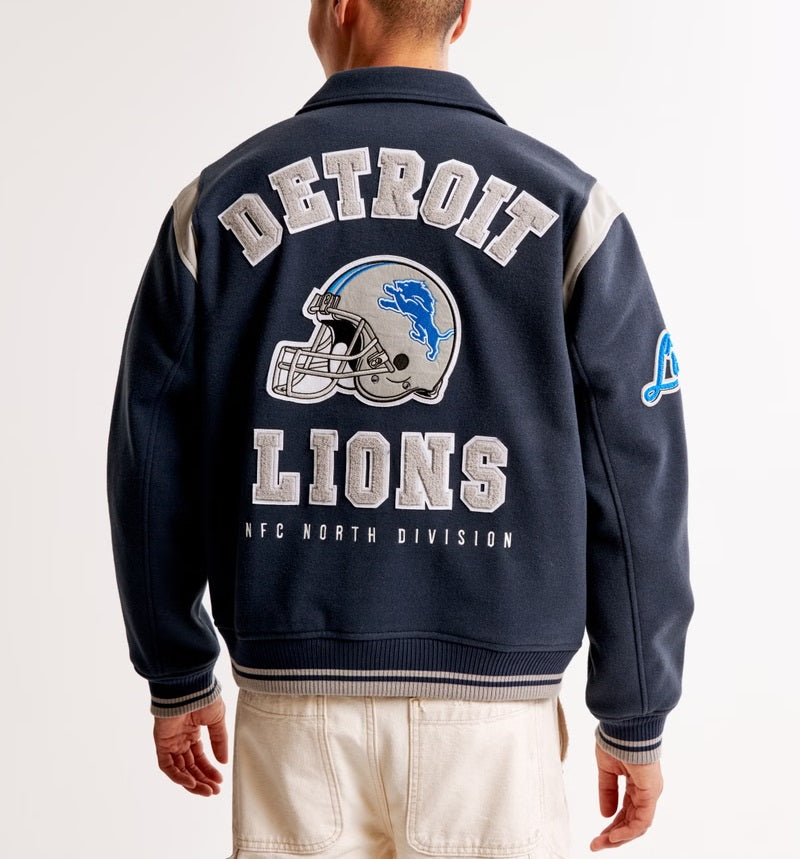 Detroit Lions Varsity Bomber Jacket WorthVee