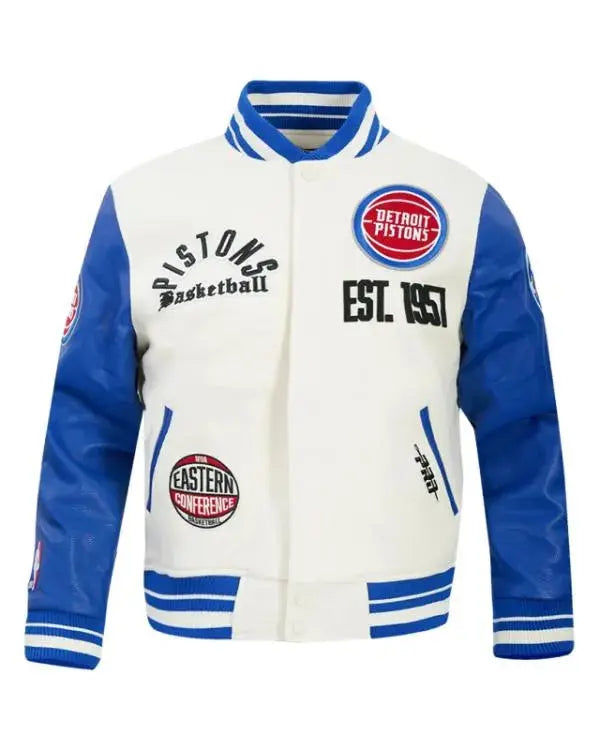 Detroit Pistons Pro Standard Modern Varsity Jacket WorthVee