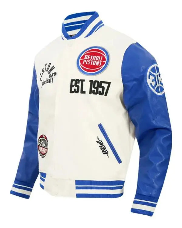 Detroit Pistons Pro Standard Modern Varsity Jacket WorthVee
